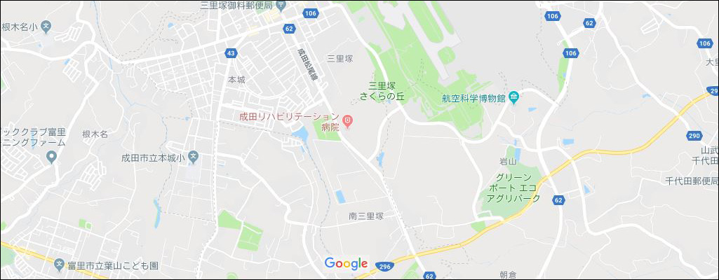 成田リハビリテーション病院地図 