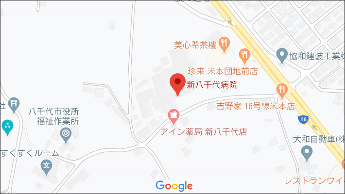 新八千代病院地図